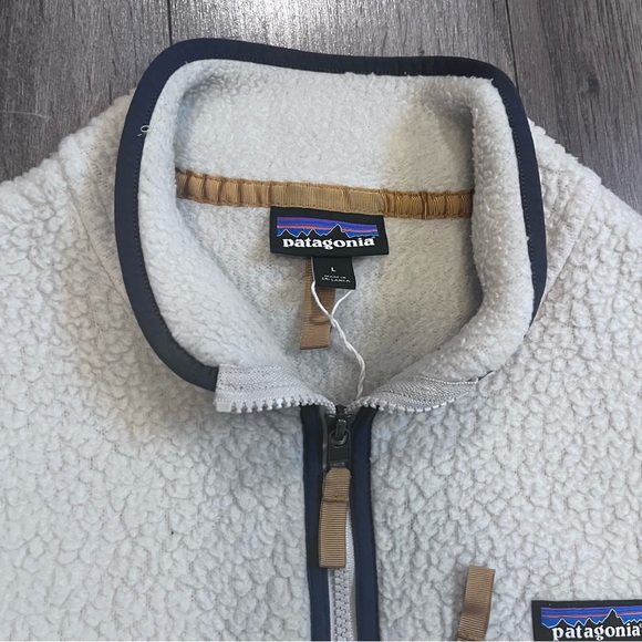 Patagonia Retro-X Teddy Sherpa Off White Thermal 1/4 Zip Size L - Picture 2 of 8